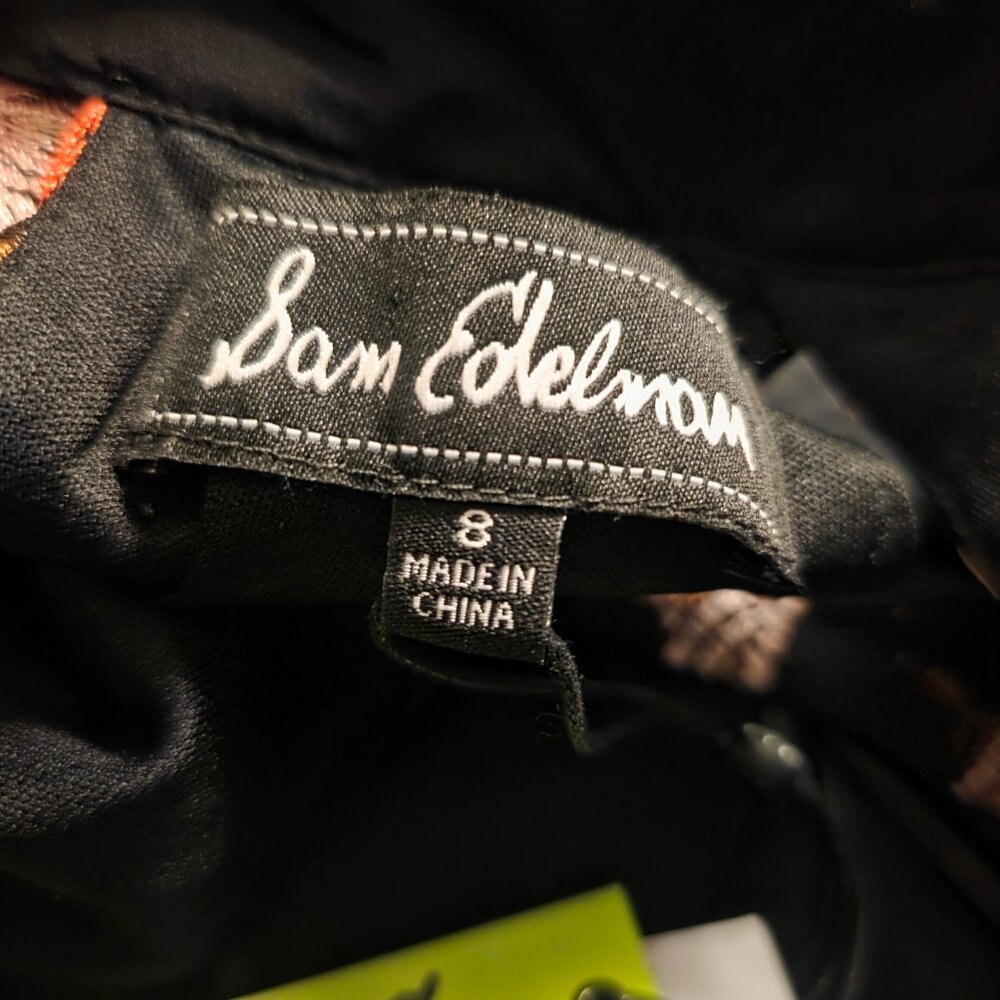 NWT Sam Edelman sleeveless dress Hibiscus floral embroidery maxi - Picture 8 of 8